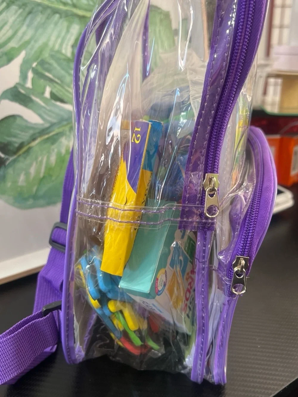 Kids Transition to School Backpack with Dinosaur Activity Set - Blue & Purple